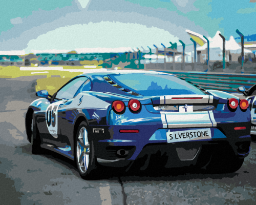 Paint by Numbers - SPORTS BLUE CAR FERRARI