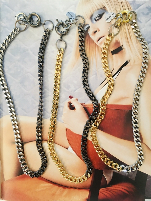 Bicolor Curb Chain Necklace - 3 Styles