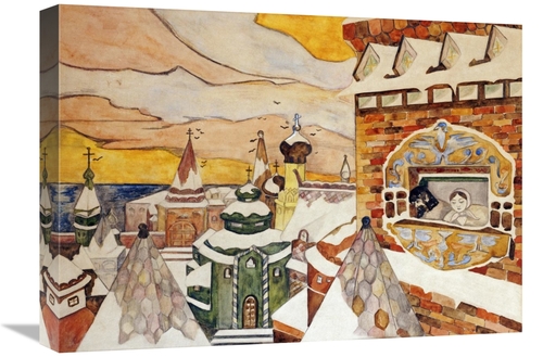 Global Gallery GCS-267221-22-142 22 in. Gazing Down Upon the Village A