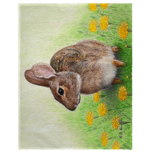 Betsy Drake PM053 14 x 18 in. Rabbit Place Mat - Set of 4