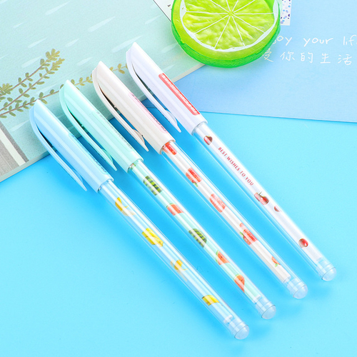 3 pcs/lot 0.5mm Creative fruit black Gel Pen Cute