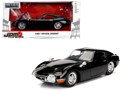 1967 Toyota 2000GT Coupe Black \JDM Tuners\" 1/24 Diecast Model Car by