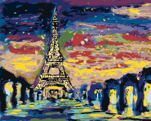 Paint by Numbers - COLOURFUL EIFFEL TOWER