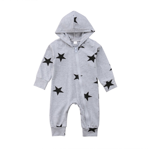 Newborn Baby Infant Boy Girl Romper Hooded