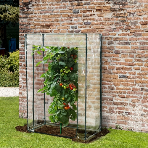 Outsunny Walk-in Garden Greenhouse with Durable Frame Outdoor Garden
