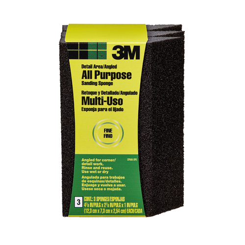 3M 1014705 4.87 x 2.87 x 1 in. 120 Grit Fine Single Angle Sanding Spon
