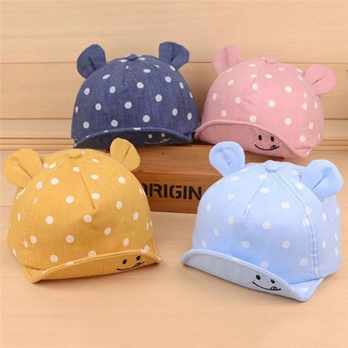 Cute Baby Hats Baby Boys Girls Kids Polka Dot Peak