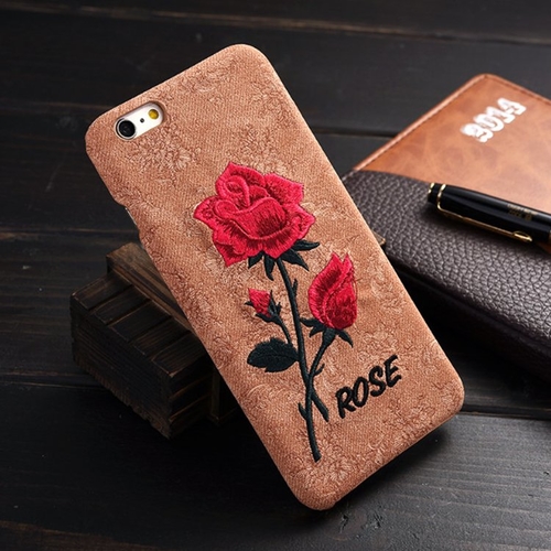 Embroidery Rose iPhone Case