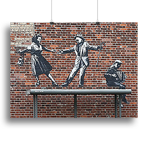 Banksy Couple Dancing Canvas Print or Poster
