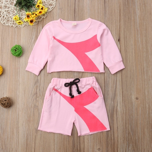 Newborn Kids Baby Girls Long Sleeve Crop Tops