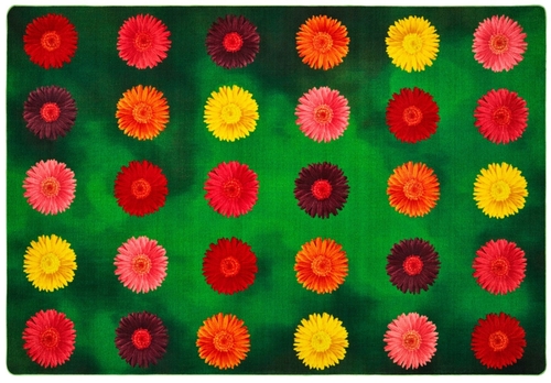 Carpets for Kids 61318 8 x 12 ft. Flower Power Seating Rectangle Rug