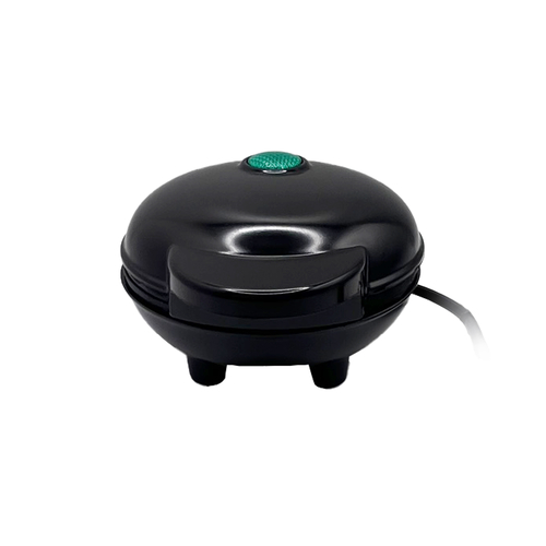 QuickBite Mini Waffle Maker, 4" Cooking Surface, 350 W, Black