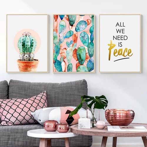 Nordic Poster Cactus Decoracion Posters
