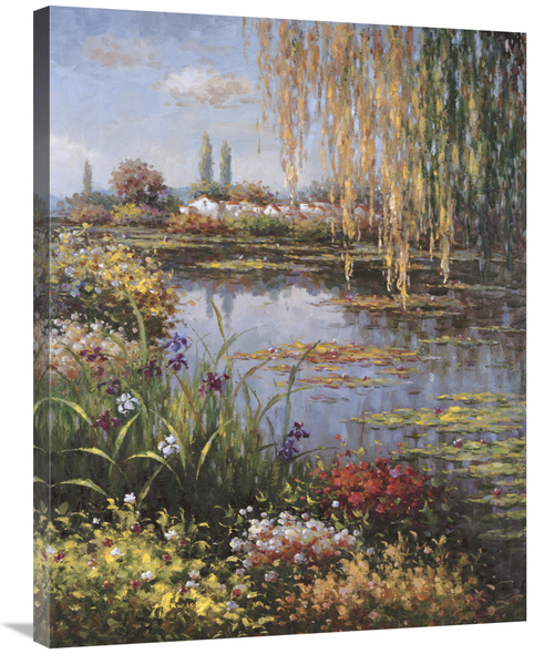 Global Gallery GCS-123238-2835-142 28 x 35 in. White Rose Garden Art P