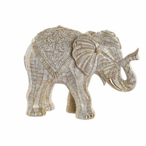 Decorative Figure DKD Home Decor 27,5 x 13,5 x 21 cm Elephant Golden