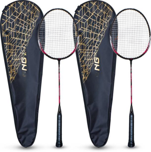 Light Aluminium Badminton Racquet With Full Cover | Made In India(Set