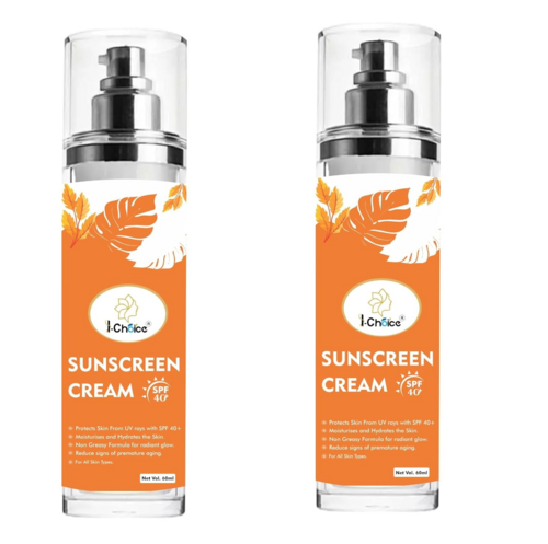 Sunscreen Cream for Protects Skin From UV Rays 60ML Pack of 2