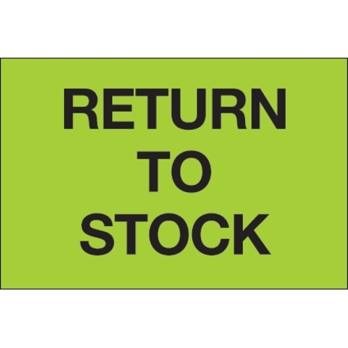Tape Logic DL1151 2 x 3 in. - Return To Stock Fluorescent Green Labels