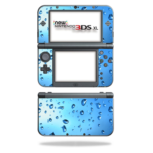 MightySkins NI3DSXL2-Water Droplets Skin Decal Wrap for New Nintendo 3