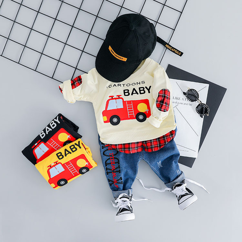 0 3Y Infant Kids Boys Clothes Sets Cartoon Print