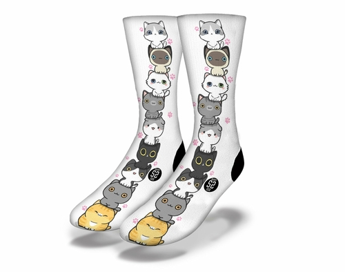 Main MEME KITTY TOTEM POLE Cute Cat Socks image