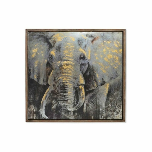 Painting DKD Home Decor Elephant Colonial (106 x 4 x 106 cm)