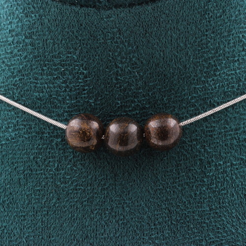Bronzite 3 beads 8 mm necklace.