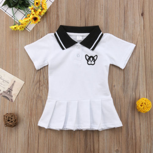 Kids Baby Girl Party Tutu Short Sleeve Dress