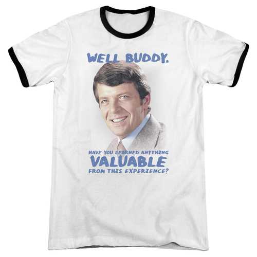 Trevco CBS1538-AR-1 Brady Bunch & Buddy Adult Ringer Cotton T-Shirt