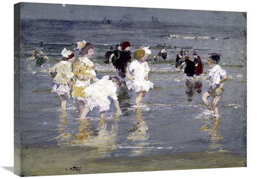 Global Gallery GCS-279463-30-142 30 in. Children on the Beach Art Prin