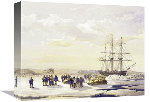 Global Gallery GCS-281117-16-142 16 in. Sledge Party Leaving H.M.S. In