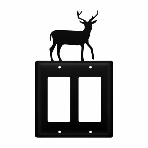 Wrought Iron Deer Double GFCI Cover