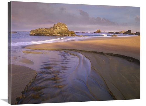 Global Gallery GCS-396525-2432-142 24 x 32 in. Creek Flowing Into Ocea