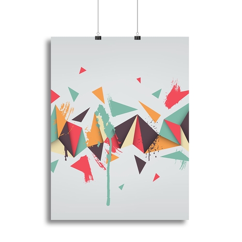 Abstract texture with triangles Canvas Print or Poster