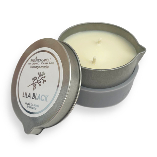 Perfumed massage spa candle Lila Black 100 ml.