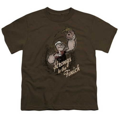 Trevco Popeye-Strong To Tha Finish Short Sleeve Youth 18-1 Tee, Co
