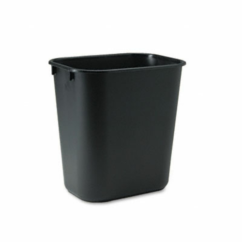 Rcp 295500BK Soft Molded Plastic Wastebasket  Rectangular  3 1/2 gal  