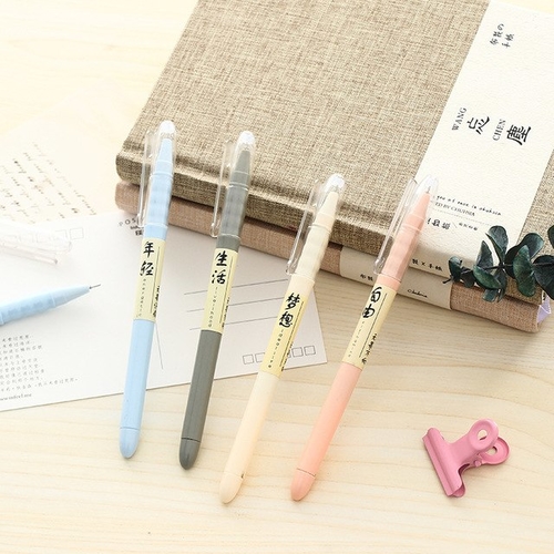 4Pcs/lot 0.5mm Cute Kawaii Plastic Ink Gel Pen