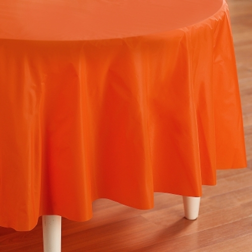 Main Creative Converting 192950 Sunkissed Orange- Orange Round Plastic Tabl image