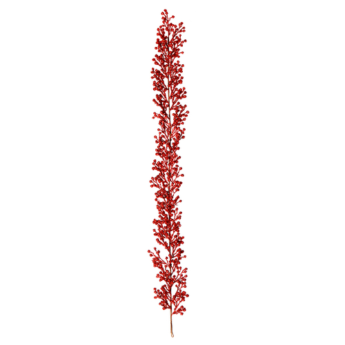 Vickerman L180803 6 ft. Red Glitter Outdoor Berry Garland 