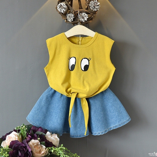 Kawaii Children Girls Sleeveless Cartoon