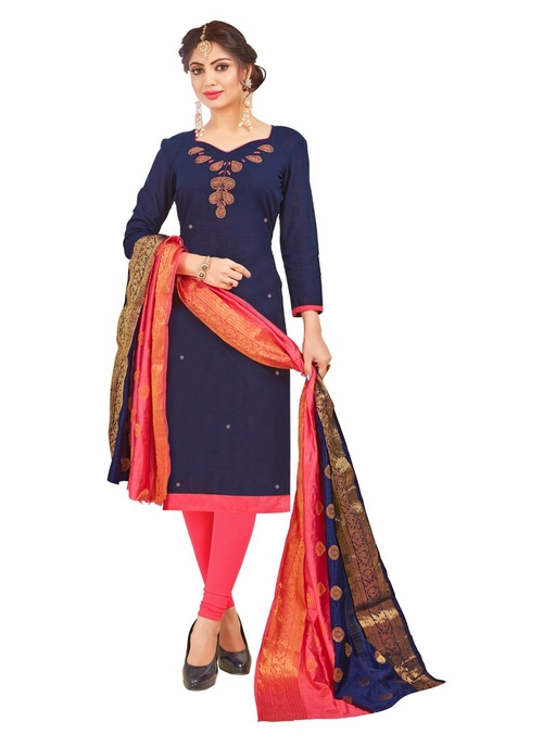 Generic Women's South Slub Cotton Salwar Material