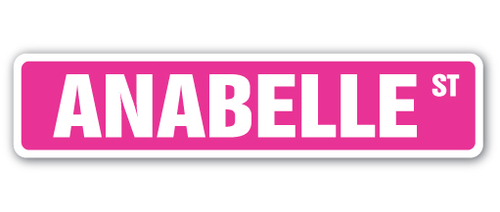 SignMission SS-ANABELLE 4 x 18 in. Childrens Name Room Street Sign - A
