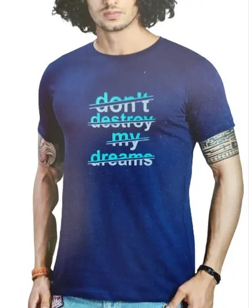 Men Blue Classic Fashionista Tshirts Size XXL