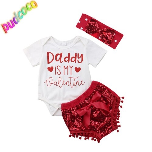 Cute Newborn Baby Girls Romper Tops Sequins