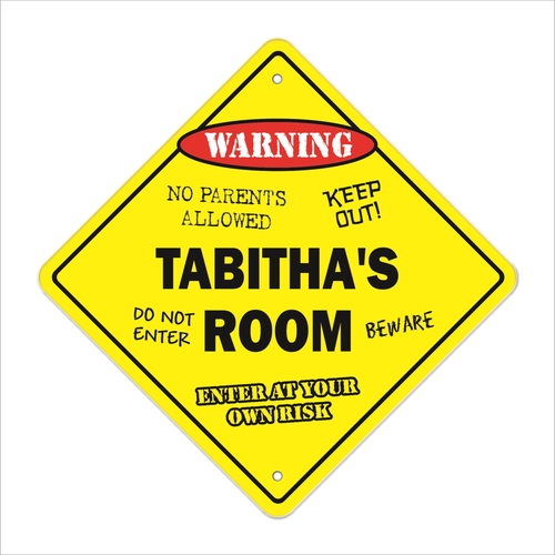 SignMission X-Tabithas Room 12 x 12 in. Crossing Zone Xing Room Sign -