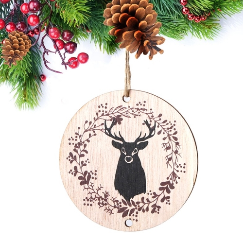 1/2/4PCS Creative Christmas Wooden Pendants