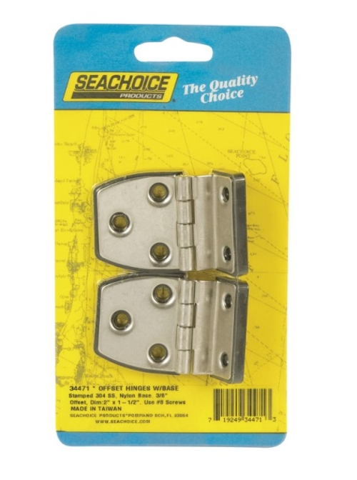 Seachoice 34471 Offset Hinges with Base  2 x 1.5 in.