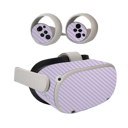 MightySkins CF-OCQU2-Solid Lilac Carbon Fiber Skin for Oculus Quest 2 