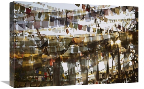 Global Gallery GCS-397772-1624-142 16 x 24 in. Prayer Flags At Dawn&#4